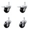 Service Caster 3.5 Inch SS Soft Rubber 10mm Threaded Stem Caster Total Lock Brake SCC, 2PK SCC-SSTSTTL20S3514-SRS-M1015-2-S2 - alternate 1